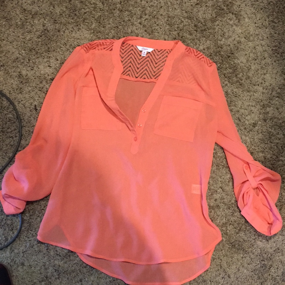 Candies quarter sleeve button shirt